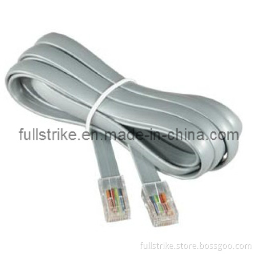 Rj11/Rj12 Modular Flat Telephone Cord